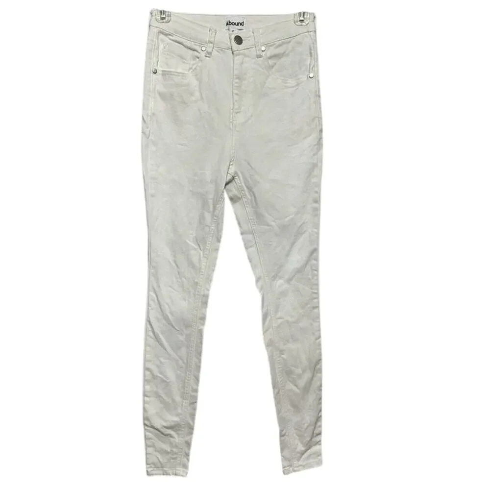 Abound Women's White Skinny Mid Rise Jeans Stretch Denim 26 NWT